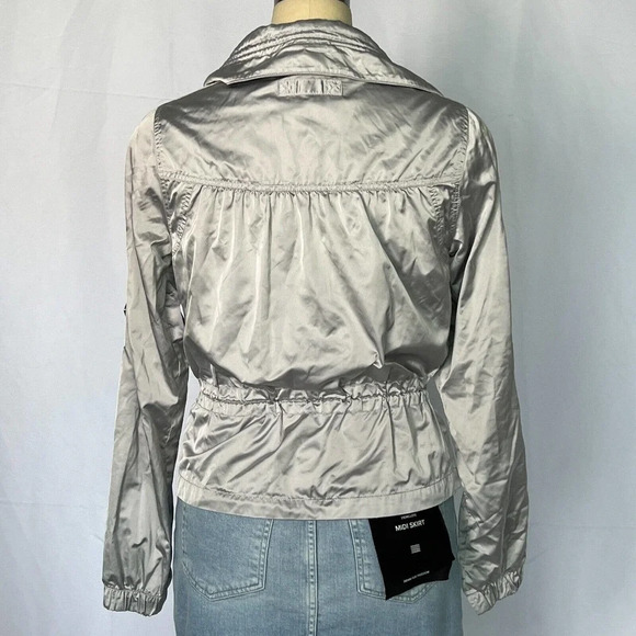 Guess Women's Jacket, silver (Metallic) Authentic Brand est. 1981, Sz L - Picture 4 of 16